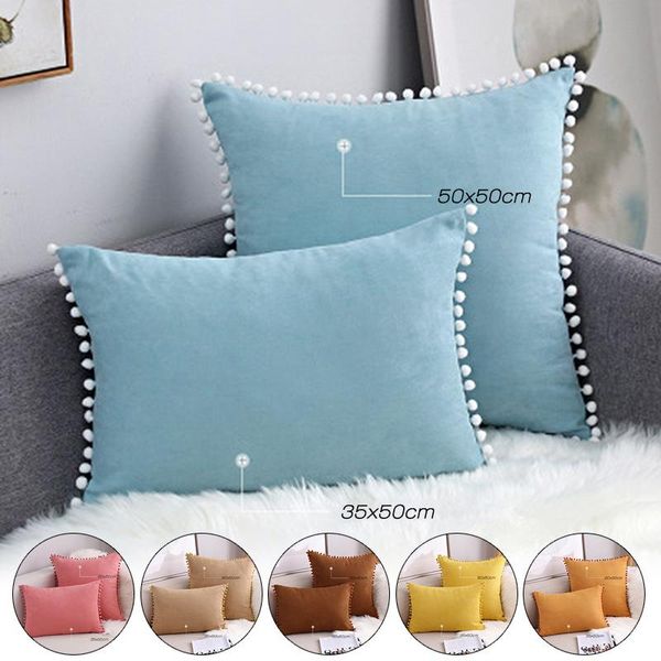 30x50cm/50x50cm velvet pom pillowcase solid color throw pillow covers for couch sofa bed car decor cushion cushion/decorative
30x50cm/50x50cm velvet pom pillowcase solid color throw pillow covers for couch sofa bed car decor cushion cushion/decorative