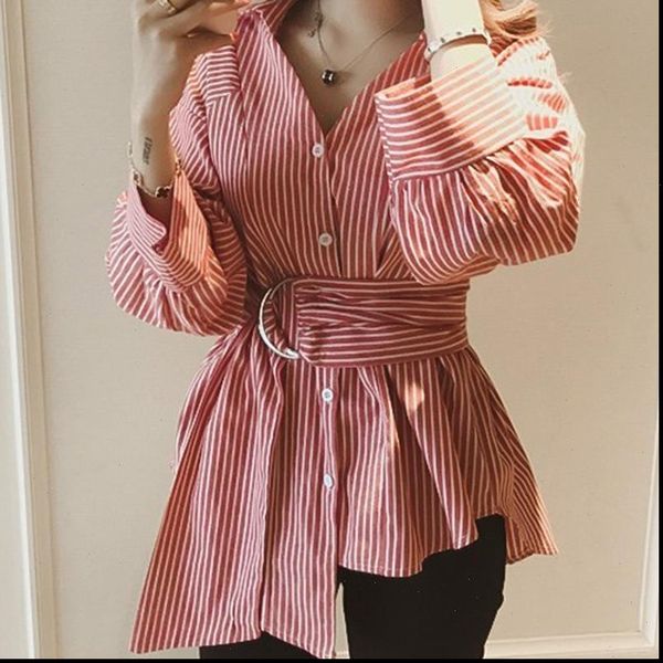 autumn korean ulzzang women shirts plus size v neck and casual oversized long sleeve striped blusas mujer, White
autumn korean ulzzang women shirts plus size v neck and casual oversized long sleeve striped blusas mujer, White