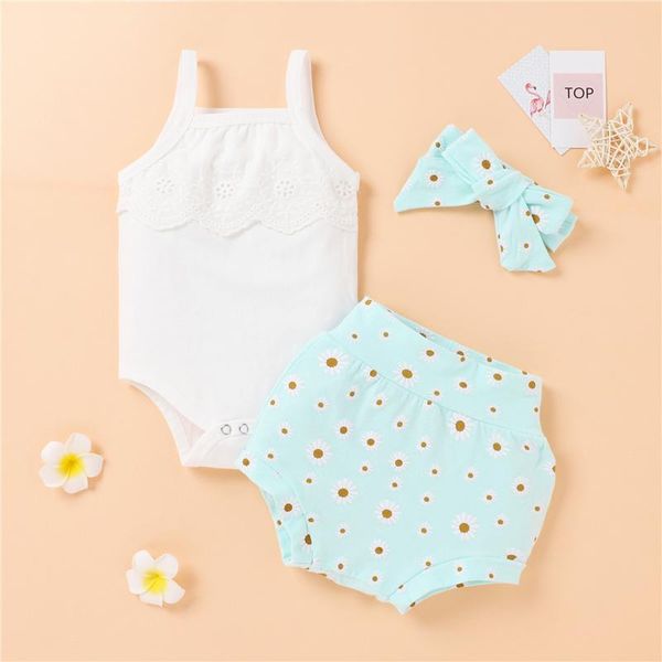 baby girl's summer sweet style clothing 3pcs solid color camisole romper + daisy printshorts +daisy print bow headband, sets, White
baby girl's summer sweet style clothing 3pcs solid color camisole romper + daisy printshorts +daisy print bow headband, sets, White