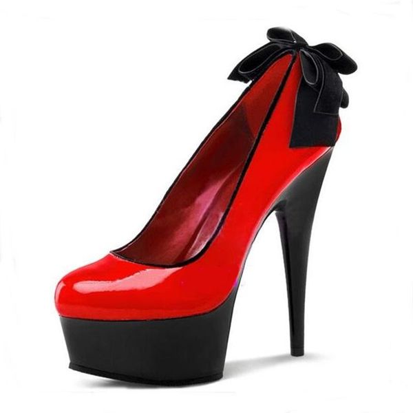 women shoes platform spike thin heels 15 cm slip on pumps big butterfly- knot back decor red woman wedding dress, Black
women shoes platform spike thin heels 15 cm slip on pumps big butterfly- knot back decor red woman wedding dress, Black