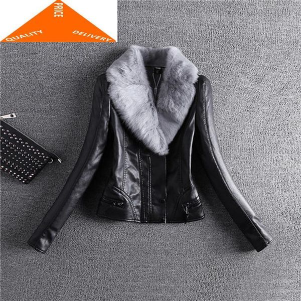 women's leather & faux jacket women winter 2021 autumn plus size 4xl coat thick velvet fur jackets ladies spring slim camperas mujer l, Black
women's leather & faux jacket women winter 2021 autumn plus size 4xl coat thick velvet fur jackets ladies spring slim camperas mujer l, Black