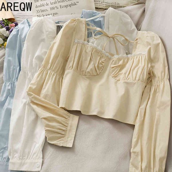 french niche collar with collarbone shirt women's spring careful machine short solid-color long-sleeved 210507, White
french niche collar with collarbone shirt women's spring careful machine short solid-color long-sleeved 210507, White