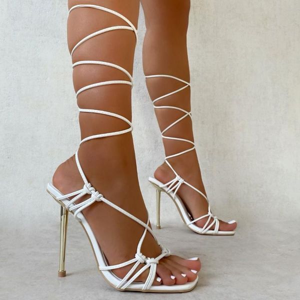 sandals lace up combination women square head high heel shoes size 35-42, Black
sandals lace up combination women square head high heel shoes size 35-42, Black