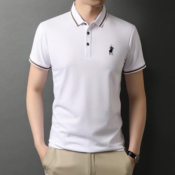 men's polos grade designer logo brand summer mens shirts with short sleeve turn down collar casual fashions men clothing, White;black
men's polos grade designer logo brand summer mens shirts with short sleeve turn down collar casual fashions men clothing, White;black