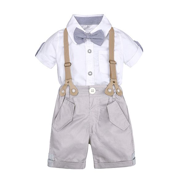 boy bow gentleman clothes white shirt + shorts with suspenders kids children holiday outfits short sleeve sets
boy bow gentleman clothes white shirt + shorts with suspenders kids children holiday outfits short sleeve sets