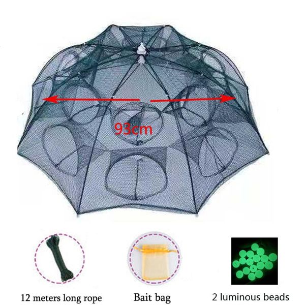 reinforced 4-20 hole automatic fishing net cage foldable fish crab shrimp trap folding tackle accessories
reinforced 4-20 hole automatic fishing net cage foldable fish crab shrimp trap folding tackle accessories