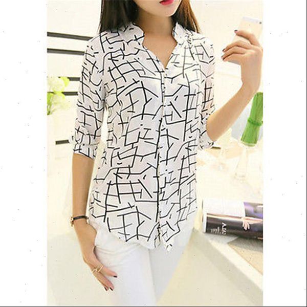 roupa womens shirt feminina blouses woman fashion slim chiffon 3 4 sleeve casual blouse s l xl plaid, White
roupa womens shirt feminina blouses woman fashion slim chiffon 3 4 sleeve casual blouse s l xl plaid, White