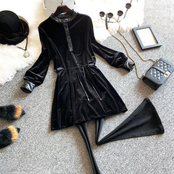 women's blouses & shirts velvet patchwork black women blouse winter vintage lantern sleeved slim drawstring elegant office lady pulls o, White
women's blouses & shirts velvet patchwork black women blouse winter vintage lantern sleeved slim drawstring elegant office lady pulls o, White
