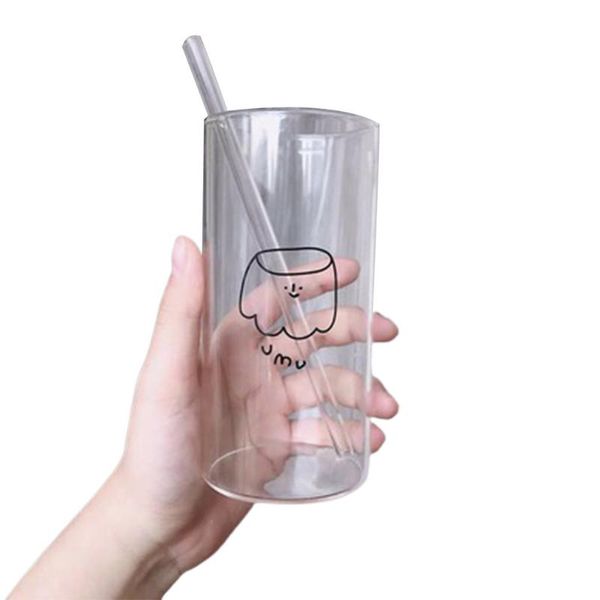 wine glasses korean transparent drink cup fresh milk juice cold water with straw soda lady cute gift 
wine glasses korean transparent drink cup fresh milk juice cold water with straw soda lady cute gift