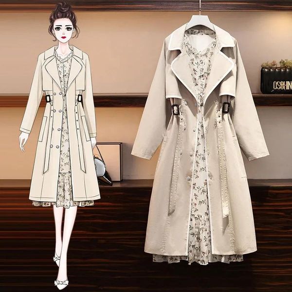 casual dresses suit collar plus size windbreaker women 2021 spring and autumn korean version of the loose mid-length jacket, Black;gray
casual dresses suit collar plus size windbreaker women 2021 spring and autumn korean version of the loose mid-length jacket, Black;gray