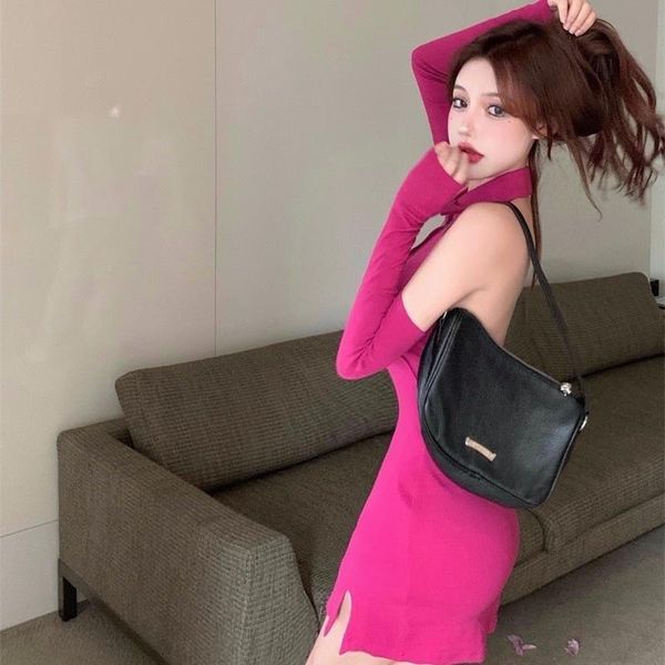 casual dresses girls korean neck mini dress autumn women's slim backless split skinny hip sleeve cover peach heart 9egj, Black;gray
casual dresses girls korean neck mini dress autumn women's slim backless split skinny hip sleeve cover peach heart 9egj, Black;gray