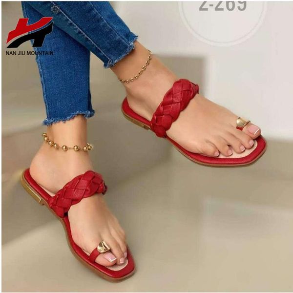 mountain 2021 women's shoes flat slippers summer outdoor beach sandals solid color weave plus size 41, Black
mountain 2021 women's shoes flat slippers summer outdoor beach sandals solid color weave plus size 41, Black