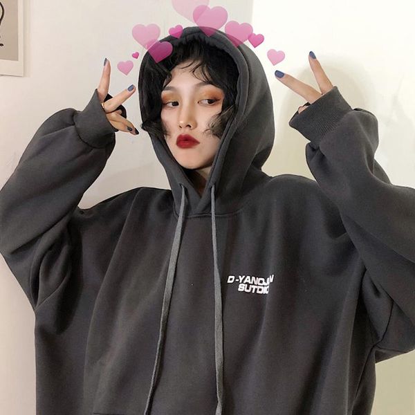 women's hoodies & sweatshirts the oversize hoodie women sweatshirt korean fashion casual simple letter print autumn pullover soft chic, Black
women's hoodies & sweatshirts the oversize hoodie women sweatshirt korean fashion casual simple letter print autumn pullover soft chic, Black