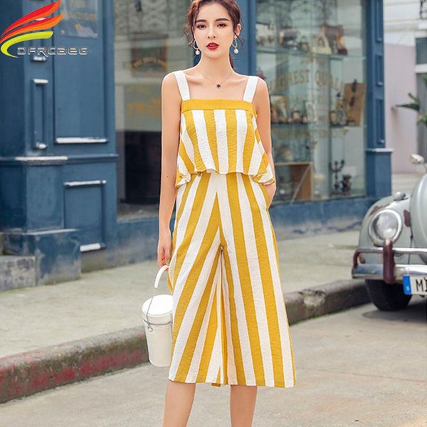 women's jumpsuits & rompers jumpsuit women 2021 super comfy striped chiffon summer fashion trend high waist elegant loose piece, Black;white
women's jumpsuits & rompers jumpsuit women 2021 super comfy striped chiffon summer fashion trend high waist elegant loose piece, Black;white