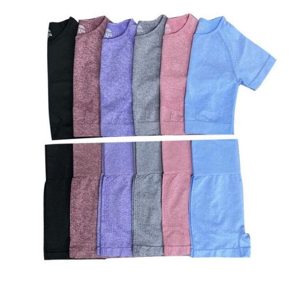 yoga outfit seamless women set high waist leggings sports suits athletic wear workout clothes short sleeve crop top
yoga outfit seamless women set high waist leggings sports suits athletic wear workout clothes short sleeve crop top