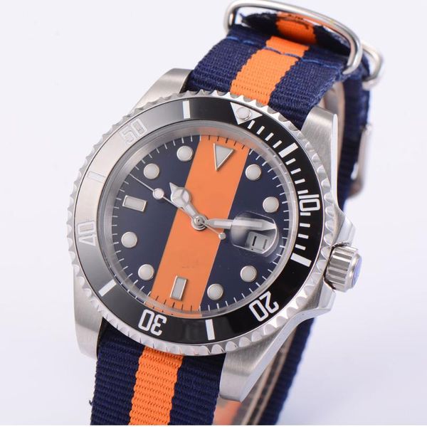 wristwatches 40mm blue orange dial sapphire glass ceramic bezel seeing case back miyota 8215 automatic men's wristwatch, Slivery;brown
wristwatches 40mm blue orange dial sapphire glass ceramic bezel seeing case back miyota 8215 automatic men's wristwatch, Slivery;brown