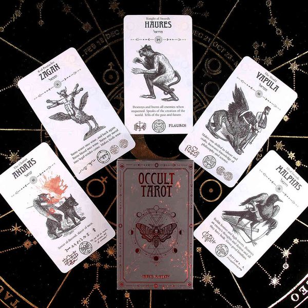 occult tarot 78 divination set deck oracles card family party playing cards board solomonic ancient magickal grimoires toy
occult tarot 78 divination set deck oracles card family party playing cards board solomonic ancient magickal grimoires toy