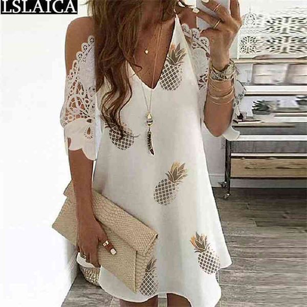 mini dress women summer pineapple print off shoulder lace v neck casual white outfit club party elegant vestido 210515, Black;gray
mini dress women summer pineapple print off shoulder lace v neck casual white outfit club party elegant vestido 210515, Black;gray