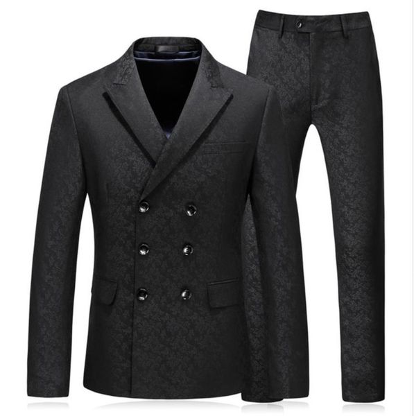men's suits & blazers (jacket+vest+pants) spring fashion men embroidery classic business wedding suit male costume homme, White;black
men's suits & blazers (jacket+vest+pants) spring fashion men embroidery classic business wedding suit male costume homme, White;black