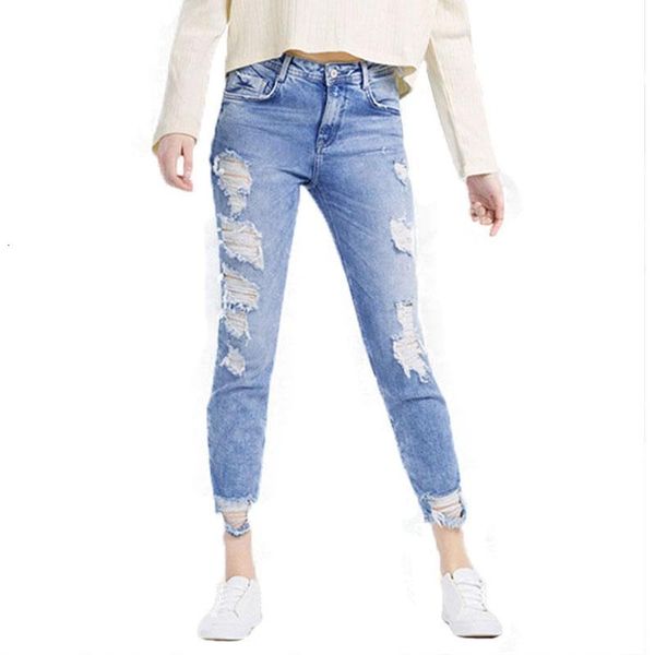 women's jeans classic distressed women mid waist stretchy ripped true denim pants skinny pencil woman vrnf, Blue
women's jeans classic distressed women mid waist stretchy ripped true denim pants skinny pencil woman vrnf, Blue