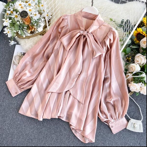 bow tie women shirt o neck blouse lantern long sleeve shirts korean elegant work casual autumn chiffon, White
bow tie women shirt o neck blouse lantern long sleeve shirts korean elegant work casual autumn chiffon, White