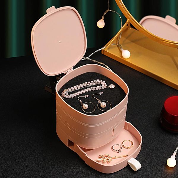 fashion jewelry organizer rotating box with lid drawer women holder for earrings bracelets necklaces rings storage boxes & bins
fashion jewelry organizer rotating box with lid drawer women holder for earrings bracelets necklaces rings storage boxes & bins
