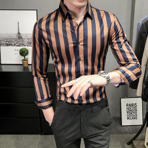 men's casual shirts mens dress autumn vertical stripe streetwear slim men shirt long sleeve chemise homme tuxedo, White;black
men's casual shirts mens dress autumn vertical stripe streetwear slim men shirt long sleeve chemise homme tuxedo, White;black