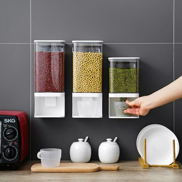 kitchen sealed storage box wall-mounted transparent plastic for whole grains tank bottles & jars
kitchen sealed storage box wall-mounted transparent plastic for whole grains tank bottles & jars