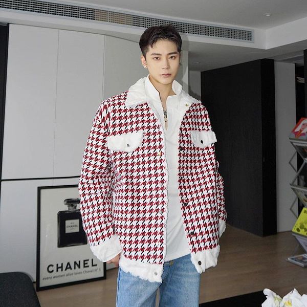 men's jackets mixcubic 2021 autumn england style wear on both sides men casual loose houndstooth grid woolen jacket men,m-xl, Black;brown
men's jackets mixcubic 2021 autumn england style wear on both sides men casual loose houndstooth grid woolen jacket men,m-xl, Black;brown