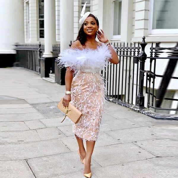 party dresses feathers prom dreseses for women off shoulder tea length appliques lace mermaid evening gowns aso ebi robe formal vestidos, White;black
party dresses feathers prom dreseses for women off shoulder tea length appliques lace mermaid evening gowns aso ebi robe formal vestidos, White;black