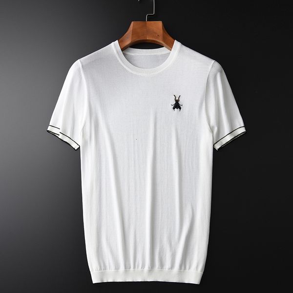 tee shirt shirt summer mens luxury knitted short sleeve plus size 4xl handmade beaded bee embroidery man t-shirts, White;black
tee shirt shirt summer mens luxury knitted short sleeve plus size 4xl handmade beaded bee embroidery man t-shirts, White;black