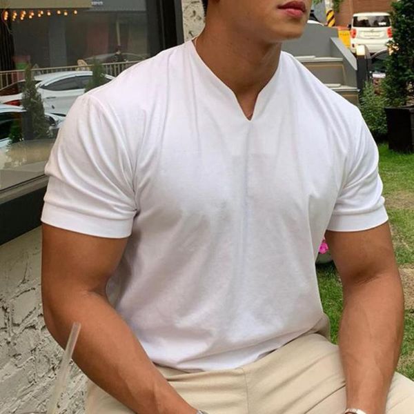 men shorts v neck breathable cotton blend sport gym slim fits t-shirt male skinny casual summer tshirt men's t-shirts, White;black
men shorts v neck breathable cotton blend sport gym slim fits t-shirt male skinny casual summer tshirt men's t-shirts, White;black