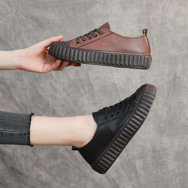 casual shoes spring low women's shoes new leather handmade single artistic style flat heel soft sole surface baotou leisure, Black
casual shoes spring low women's shoes new leather handmade single artistic style flat heel soft sole surface baotou leisure, Black
