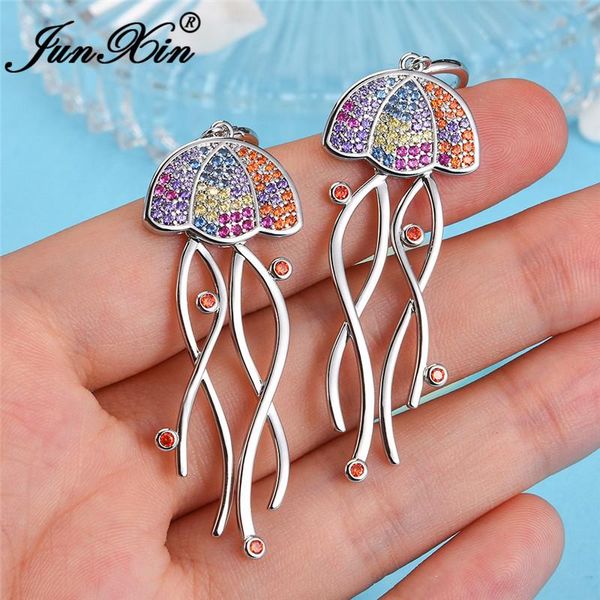 dangle & chandelier junxin cute rainbow jellyfish earrings for women white rose gold color wedding party zircon ocean beach drop, Silver
dangle & chandelier junxin cute rainbow jellyfish earrings for women white rose gold color wedding party zircon ocean beach drop, Silver