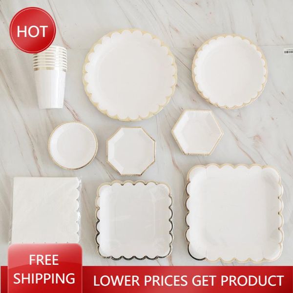 disposable dinnerware white party tableware gold paper plate straws cup decor baby shower fiesta supplies
disposable dinnerware white party tableware gold paper plate straws cup decor baby shower fiesta supplies