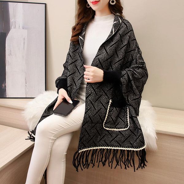 scarves autunm winter all-match oversized women scarf poncho with sleeve ladies shawl warm tassels capes and wraps, Blue;gray
scarves autunm winter all-match oversized women scarf poncho with sleeve ladies shawl warm tassels capes and wraps, Blue;gray