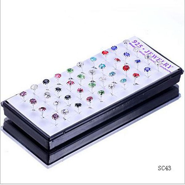2/3/4/5mm 1 set 40pcs 925 sterling silver women earring studs mixed color cubic zirconia fashion jewelry party gift stud, Golden;silver
2/3/4/5mm 1 set 40pcs 925 sterling silver women earring studs mixed color cubic zirconia fashion jewelry party gift stud, Golden;silver