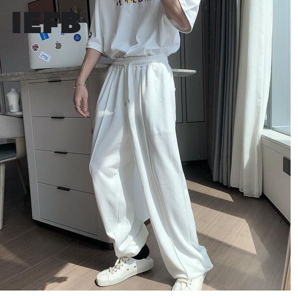 men's pants iefb white sports loose straight summer thin long sweatpants trend casual leggings trousers elastic waist 9y8257, Black
men's pants iefb white sports loose straight summer thin long sweatpants trend casual leggings trousers elastic waist 9y8257, Black
