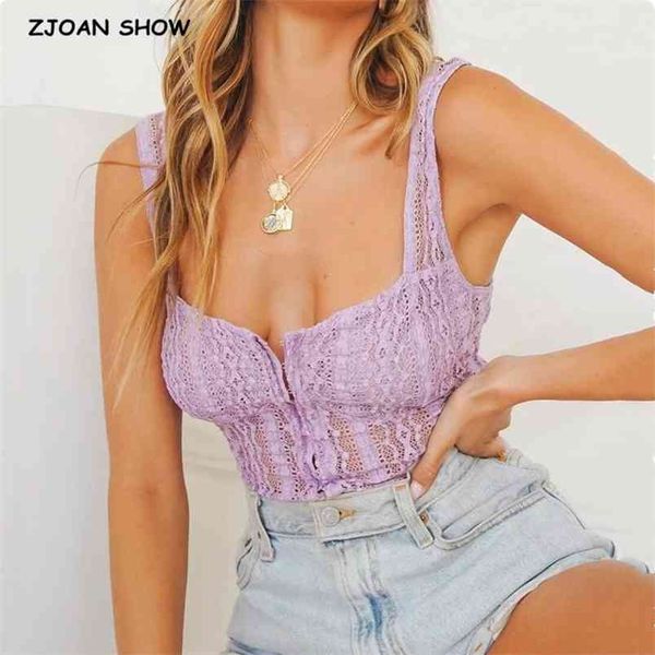 covered buttons hollow out knit lace short tank women sleeveless elastic ruched camisole cropped summer cami 210429, White
covered buttons hollow out knit lace short tank women sleeveless elastic ruched camisole cropped summer cami 210429, White