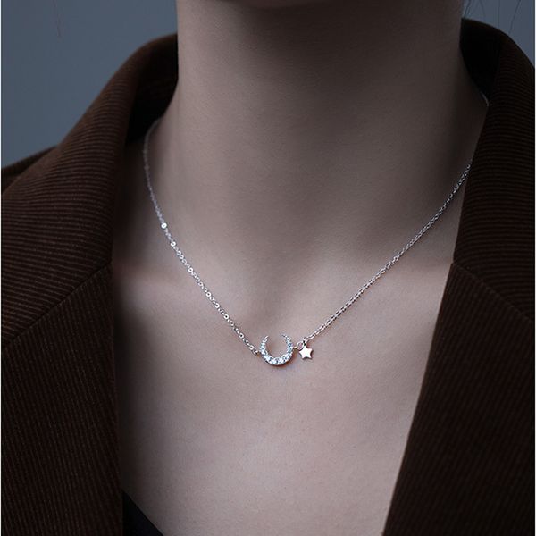 925 sterling silver shiny full zircon moon necklaces exquisite star pendants gift for women choker fine jewelry nk038
925 sterling silver shiny full zircon moon necklaces exquisite star pendants gift for women choker fine jewelry nk038