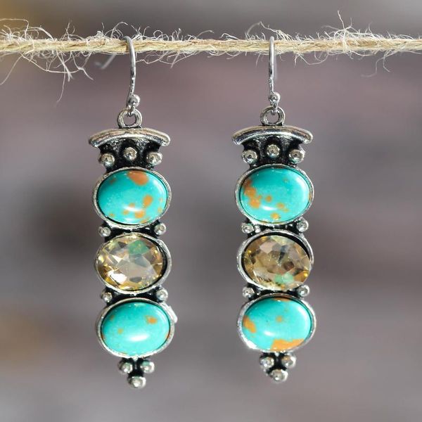 dangle & chandelier vintage women earrings bohemian green stone ethnic carving pattern jewelry for party gifts, Silver
dangle & chandelier vintage women earrings bohemian green stone ethnic carving pattern jewelry for party gifts, Silver
