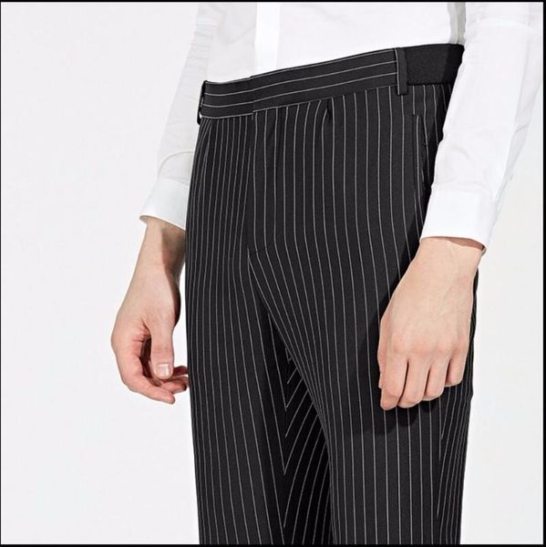 m-5xl 2021 men's clothing black ankle length pants vertical stripe casual personality tide hairstylist trousers
m-5xl 2021 men's clothing black ankle length pants vertical stripe casual personality tide hairstylist trousers