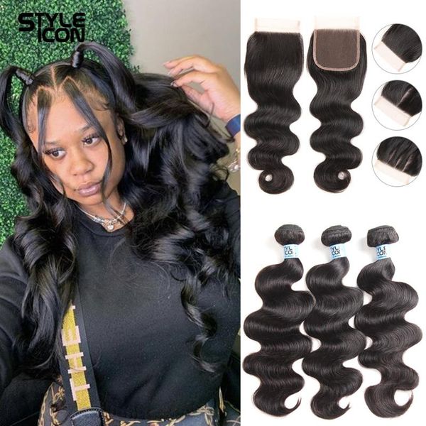 human hair bulks 3/ 4 body wave bundles with closure brazilian weave lace 4x4 remy bundle, Black
human hair bulks 3/ 4 body wave bundles with closure brazilian weave lace 4x4 remy bundle, Black