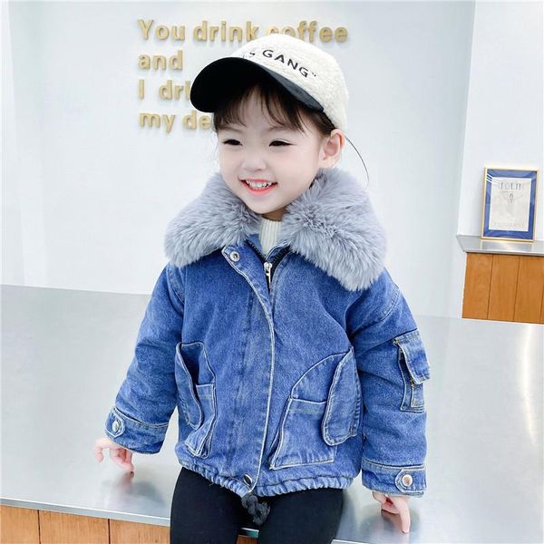 jackets girls coats autumn winter children denim jacket warm plush kids cartoon outerwear infant cotton-padded student clothes, Blue;gray
jackets girls coats autumn winter children denim jacket warm plush kids cartoon outerwear infant cotton-padded student clothes, Blue;gray
