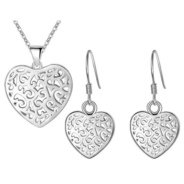 earrings & necklace fashion silver jewelry sets pendant necklaces heart for women wedding party set
earrings & necklace fashion silver jewelry sets pendant necklaces heart for women wedding party set