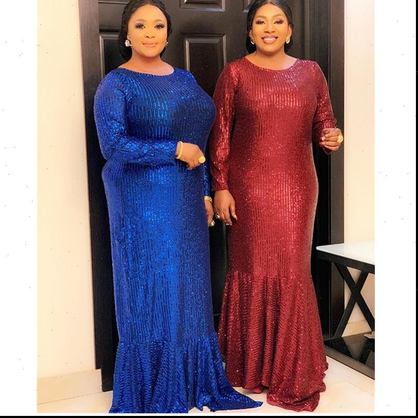 long sleeve mermaid sequins autumn women dress sparkly elegant plus size shiny party evening african clothes floor length, Black;gray
long sleeve mermaid sequins autumn women dress sparkly elegant plus size shiny party evening african clothes floor length, Black;gray