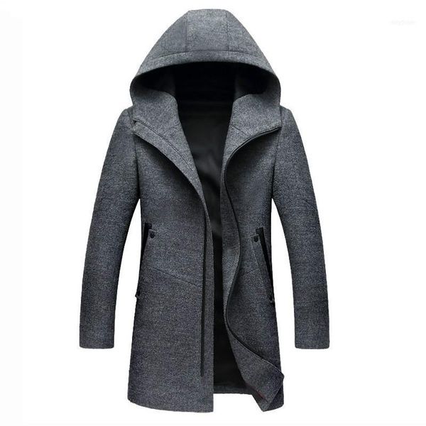 men's wool & blends 2021 mens business woolen long overcoats hooded parka men coats winter zipper trench coat peacoat1, Black
men's wool & blends 2021 mens business woolen long overcoats hooded parka men coats winter zipper trench coat peacoat1, Black