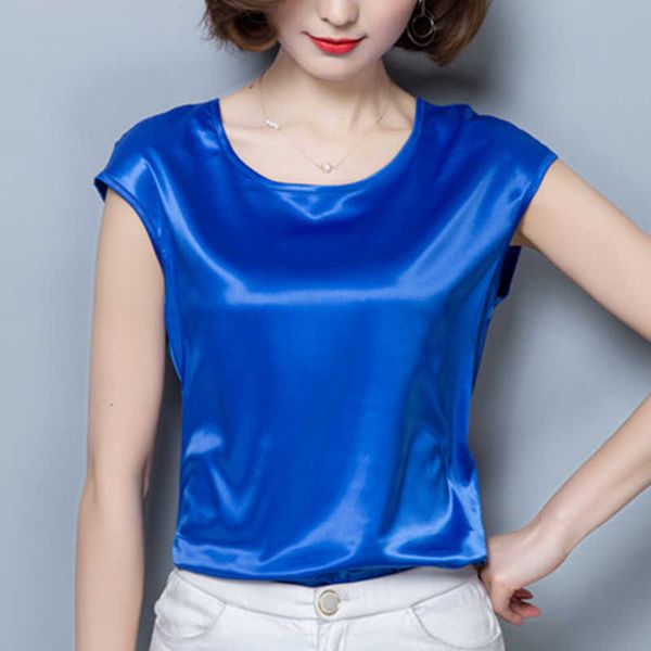 women and blouses summer casual silk blouse blusas feminina o-neck pink shirts plus size 4xl/xxxl 210531, White
women and blouses summer casual silk blouse blusas feminina o-neck pink shirts plus size 4xl/xxxl 210531, White