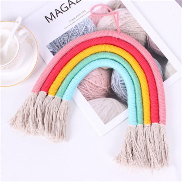weaving rainbow wall hanging for kids room boho style handmade macrame decoration girls bedroom christmas gifts decorative objects & figurin
weaving rainbow wall hanging for kids room boho style handmade macrame decoration girls bedroom christmas gifts decorative objects & figurin