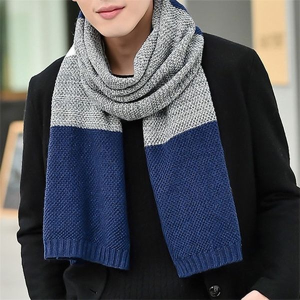 2021 men's scarf winter fashion blue autumn thickened warm wool student bib, Blue;black
2021 men's scarf winter fashion blue autumn thickened warm wool student bib, Blue;black